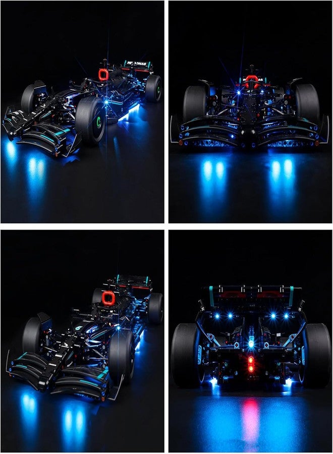 Kyglaring طقم إضاءة LED من Kyglaring متوافق مع مكعبات بناء Lego Mercedes-AMG F1 W14 E Performance 42171، ملحقات إضاءة مطورة لمجموعة النموذج 42171، الأضواء فقط (النموذج غير متضمن) - Image 3